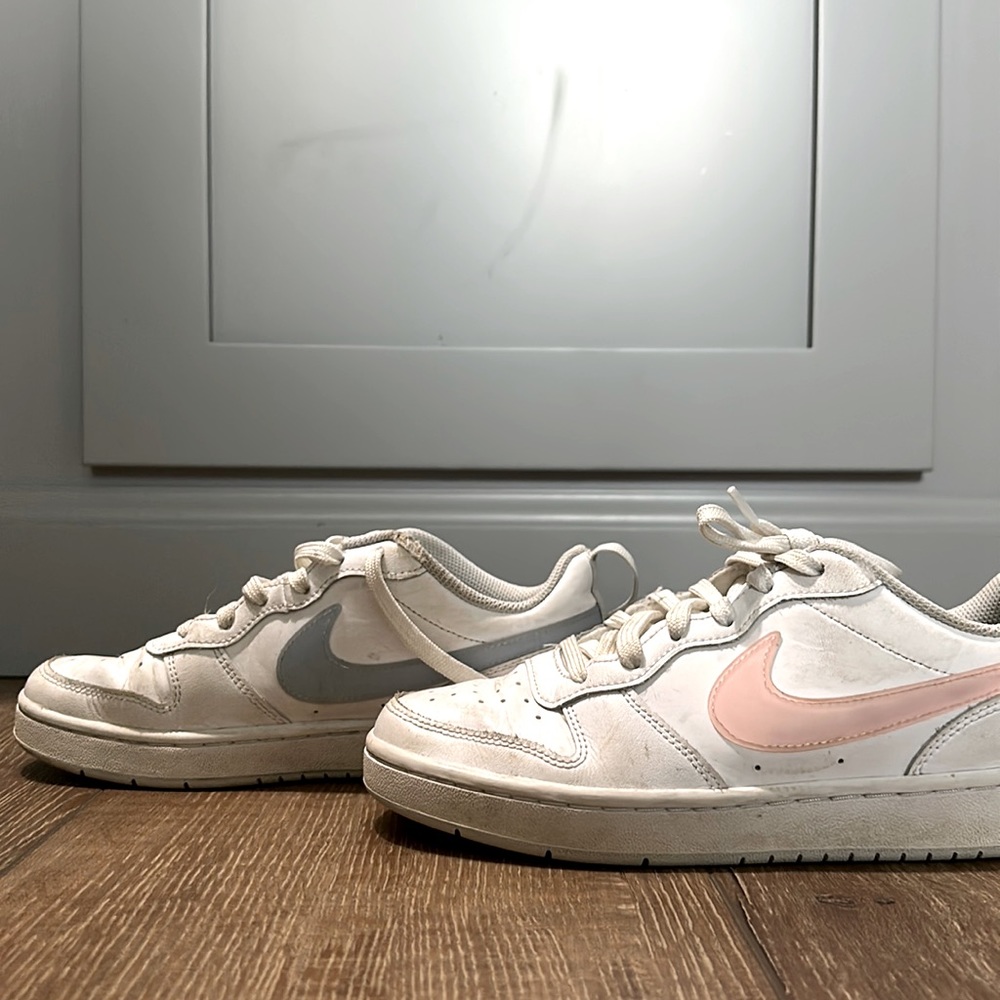 Nike blue and pink and white sneakers